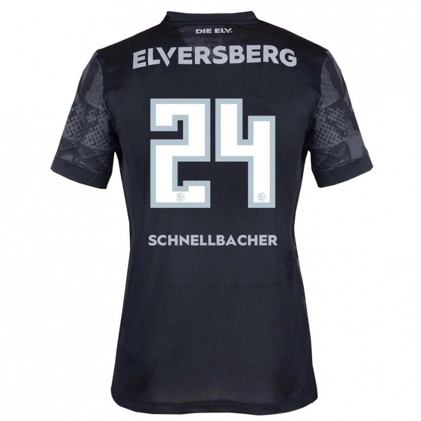 Danxen Dames Luca Schnellbacher #24 Zwart Grijs Uitshirt Uittenue 2025/26 T-Shirt