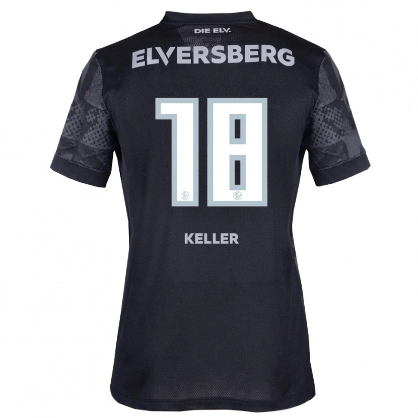 Danxen Dames Tyler Keller #18 Zwart Grijs Uitshirt Uittenue 2025/26 T-Shirt