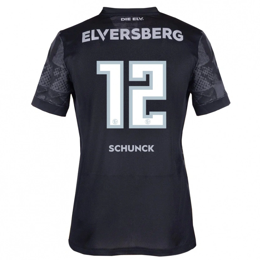 Danxen Dames Jan Schunck #12 Zwart Grijs Uitshirt Uittenue 2025/26 T-Shirt