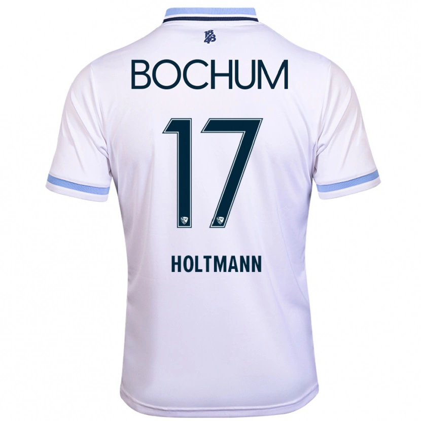Danxen Dames Gerrit Holtmann #17 Wit Hemelsblauw Uitshirt Uittenue 2025/26 T-Shirt