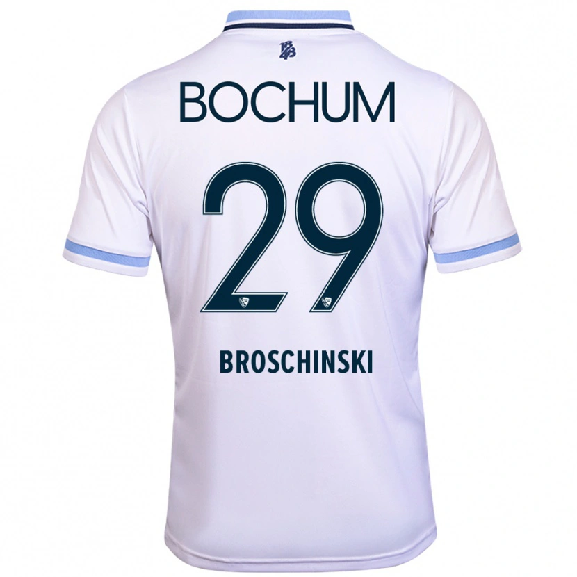 Danxen Dames Moritz Broschinski #29 Wit Hemelsblauw Uitshirt Uittenue 2025/26 T-Shirt