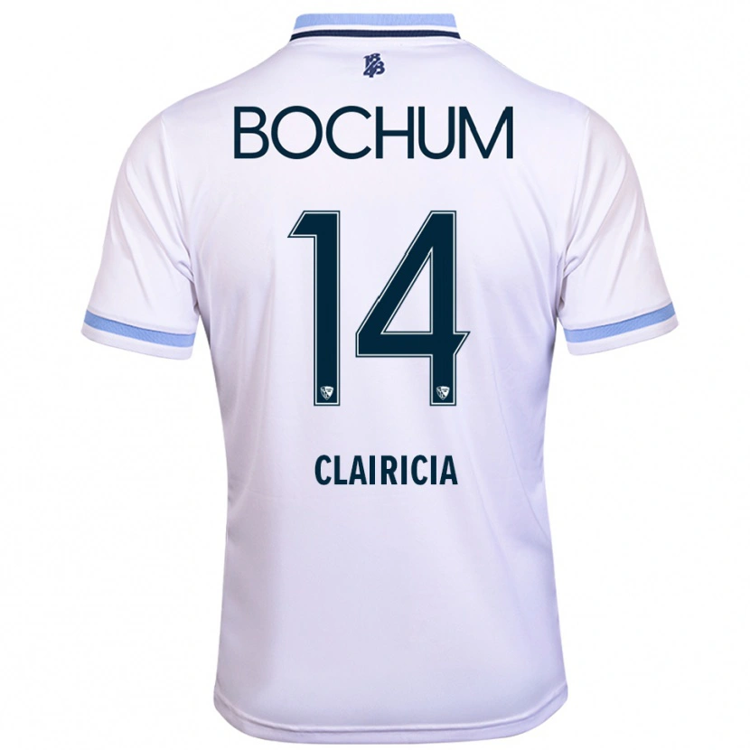 Danxen Dames Mathis Clairicia #14 Wit Hemelsblauw Uitshirt Uittenue 2025/26 T-Shirt