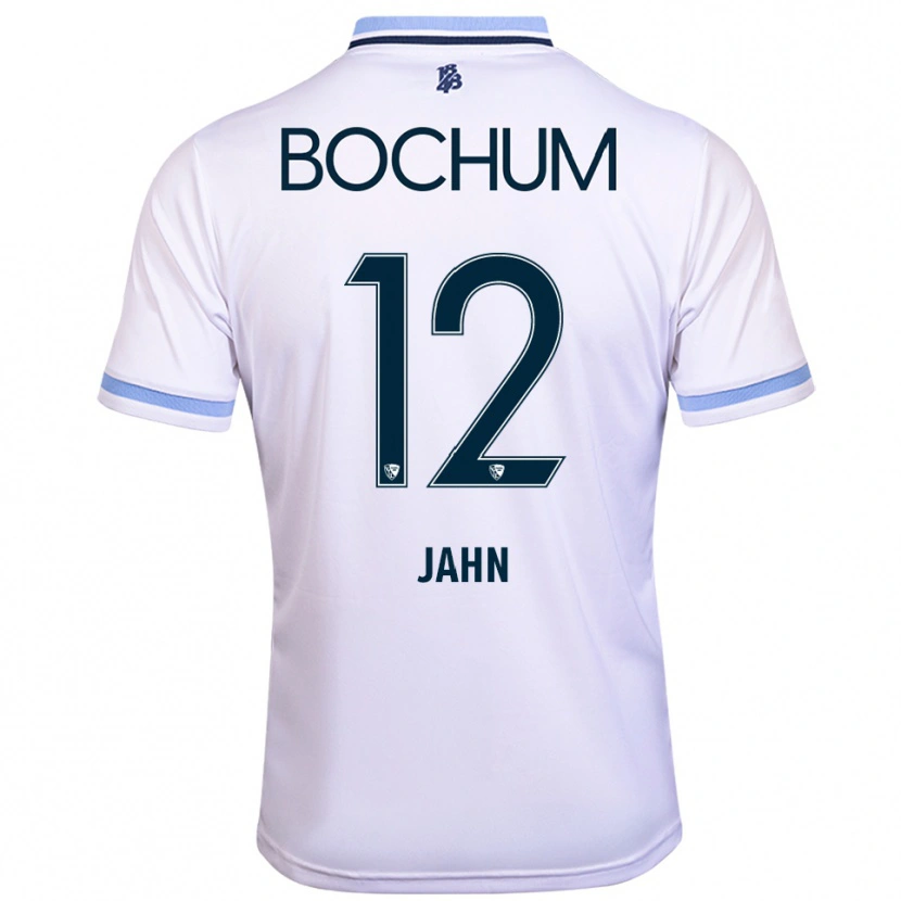 Danxen Dames Niklas Jahn #12 Wit Hemelsblauw Uitshirt Uittenue 2025/26 T-Shirt