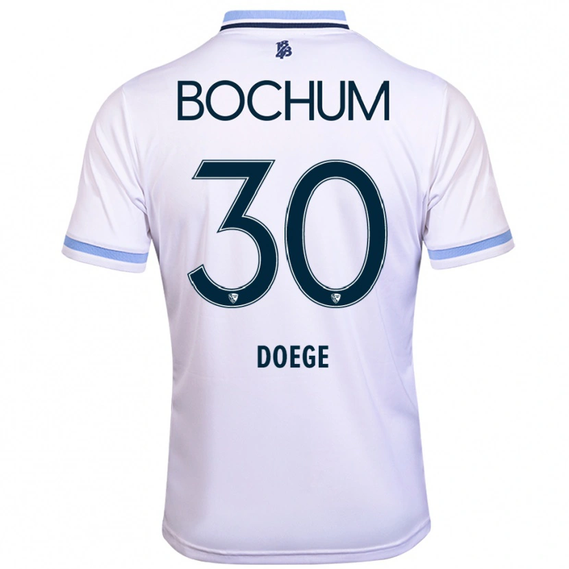 Danxen Dames Leonie Doege #30 Wit Hemelsblauw Uitshirt Uittenue 2025/26 T-Shirt