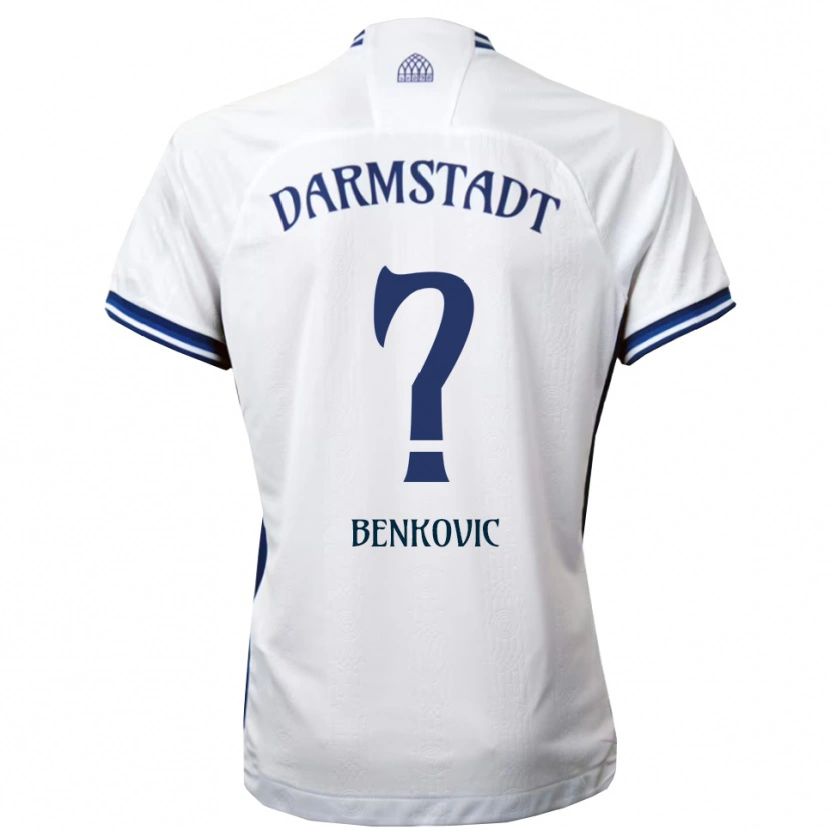 Danxen Dames Nikola Benkovic #0 Wit Blauw Uitshirt Uittenue 2025/26 T-Shirt