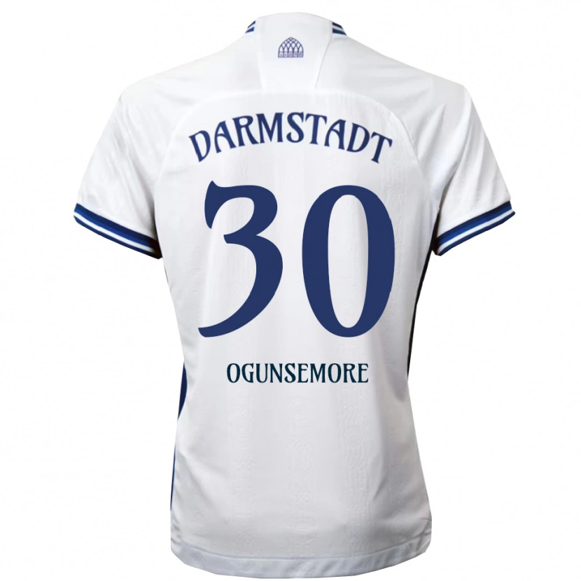 Danxen Dames Malakai Ogunsemore #30 Wit Blauw Uitshirt Uittenue 2025/26 T-Shirt