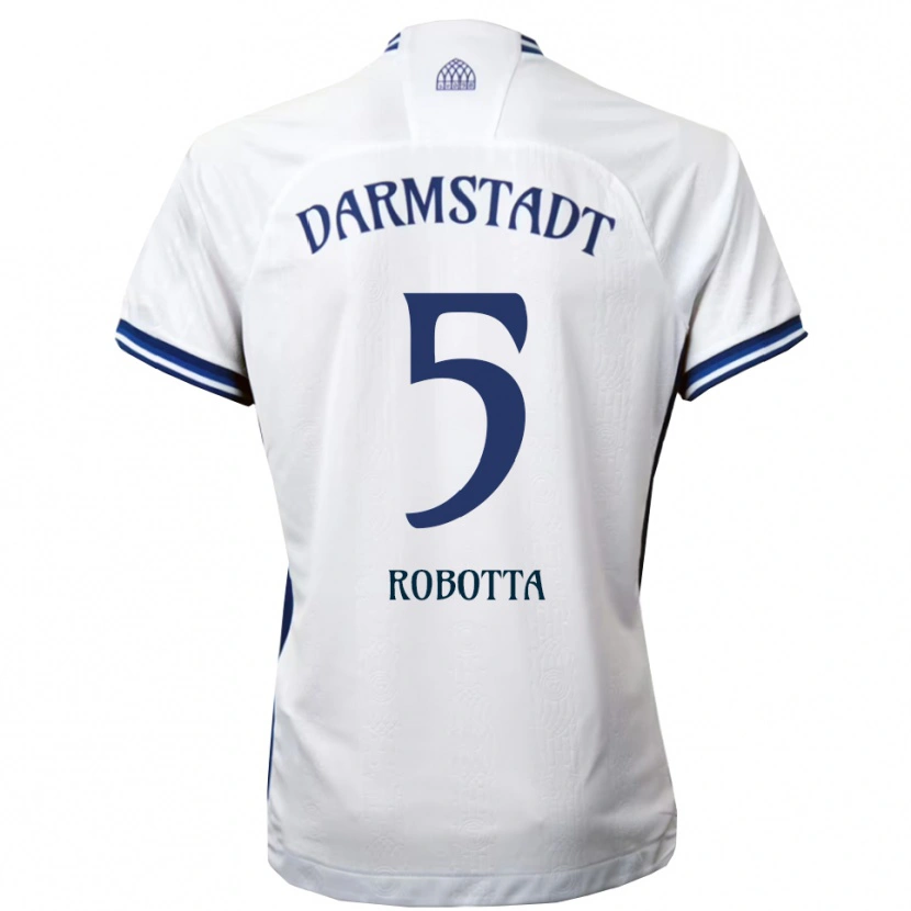 Danxen Dames Maurizio Robotta #5 Wit Blauw Uitshirt Uittenue 2025/26 T-Shirt