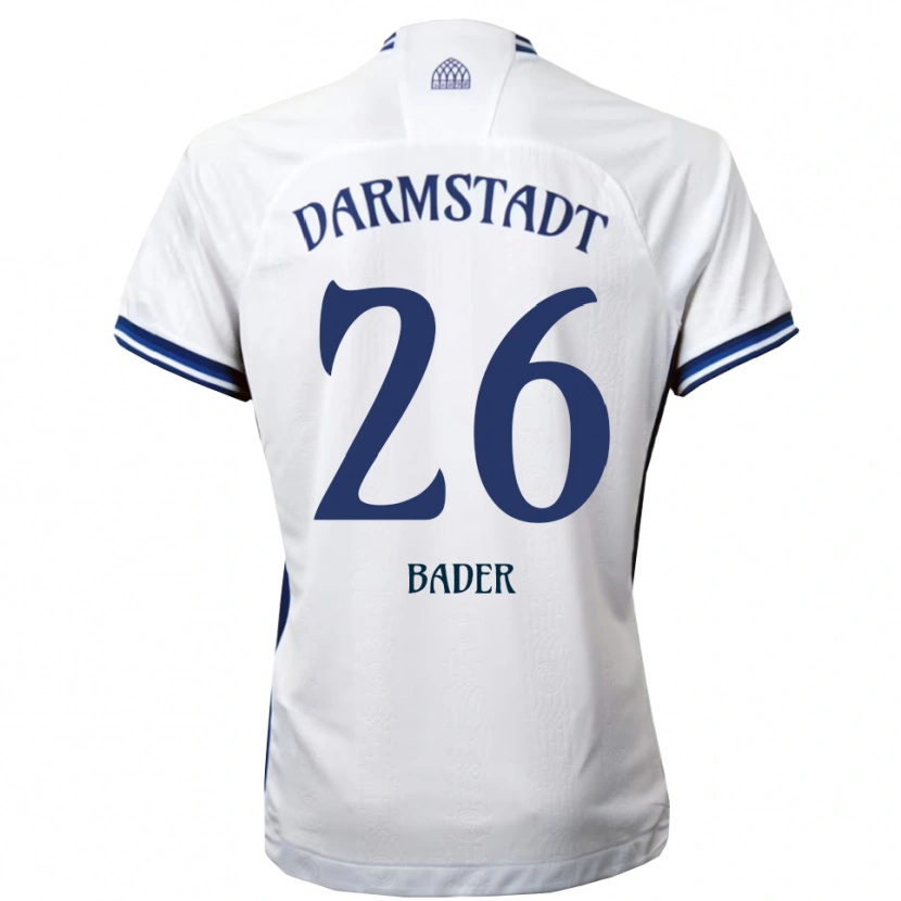 Danxen Dames Matthias Bader #26 Wit Blauw Uitshirt Uittenue 2025/26 T-Shirt