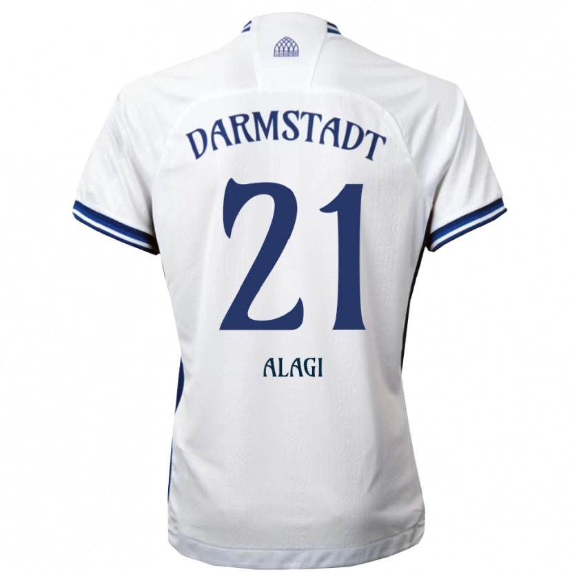 Danxen Dames Aziz Alagi #21 Wit Blauw Uitshirt Uittenue 2025/26 T-Shirt