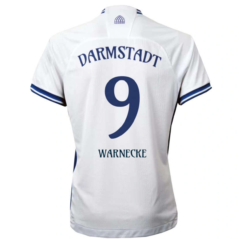 Danxen Dames Ben Warnecke #9 Wit Blauw Uitshirt Uittenue 2025/26 T-Shirt