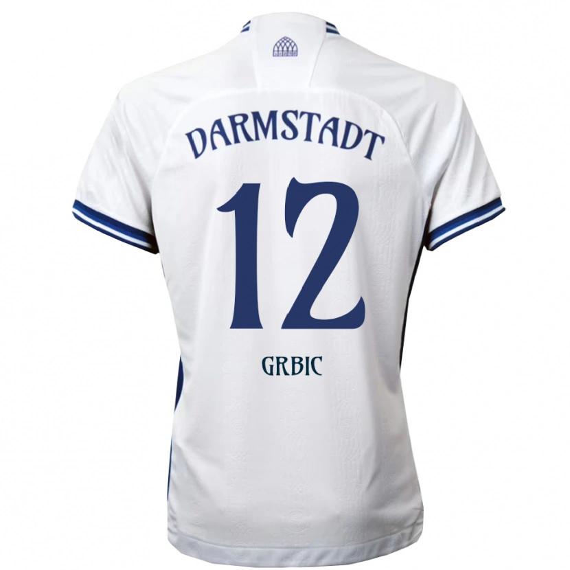 Danxen Dames Viktor Grbic #12 Wit Blauw Uitshirt Uittenue 2025/26 T-Shirt