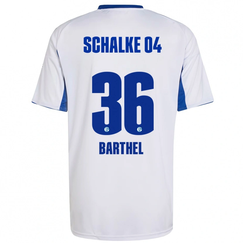 Danxen Dames Niklas Barthel #36 Wit Blauw Uitshirt Uittenue 2025/26 T-Shirt
