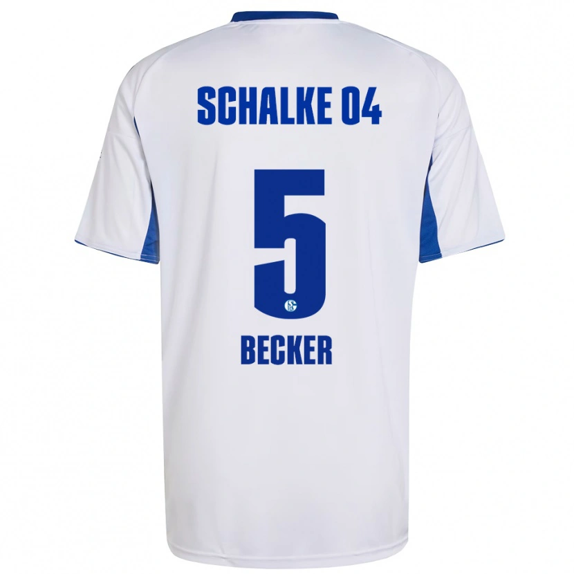 Danxen Dames Timo Becker #5 Wit Blauw Uitshirt Uittenue 2025/26 T-Shirt