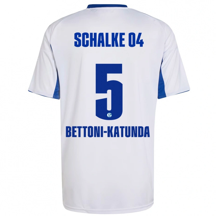 Danxen Dames Claudio Bettoni-Katunda #5 Wit Blauw Uitshirt Uittenue 2025/26 T-Shirt