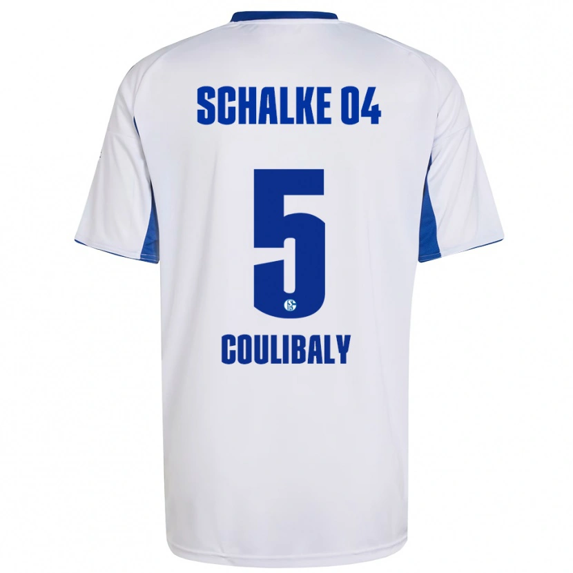Danxen Dames Barakissa Coulibaly #5 Wit Blauw Uitshirt Uittenue 2025/26 T-Shirt