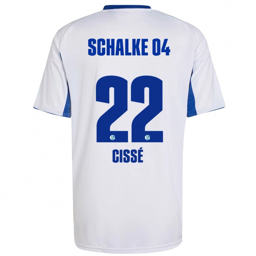 Danxen Dames Ibrahima Cissé #22 Wit Blauw Uitshirt Uittenue 2025/26 T-Shirt