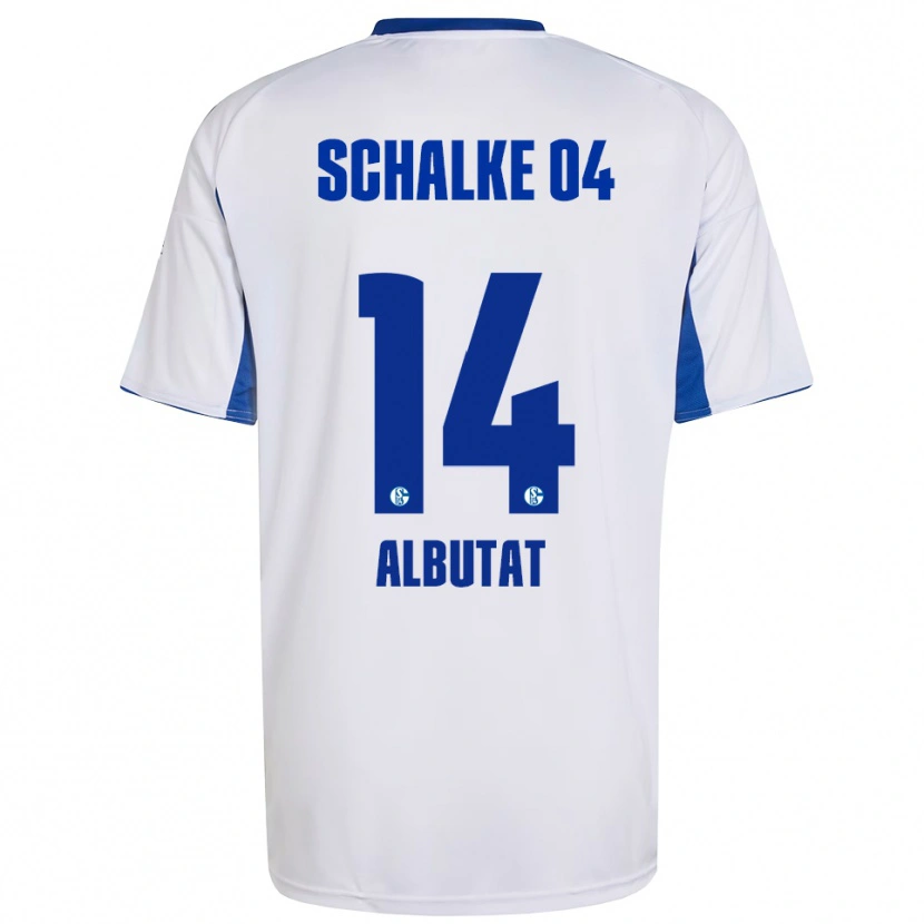 Danxen Dames Tim Albutat #14 Wit Blauw Uitshirt Uittenue 2025/26 T-Shirt