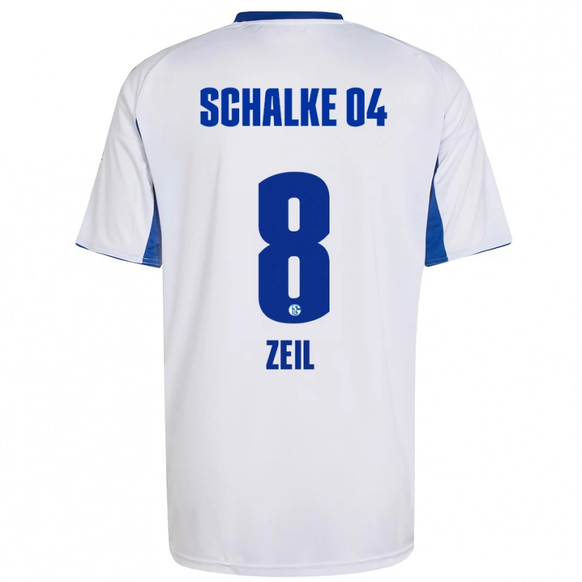 Danxen Dames Emil Zeil #8 Wit Blauw Uitshirt Uittenue 2025/26 T-Shirt