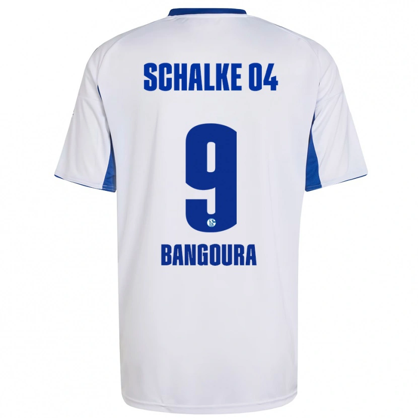 Danxen Dames Aboubacar Bangoura #9 Wit Blauw Uitshirt Uittenue 2025/26 T-Shirt