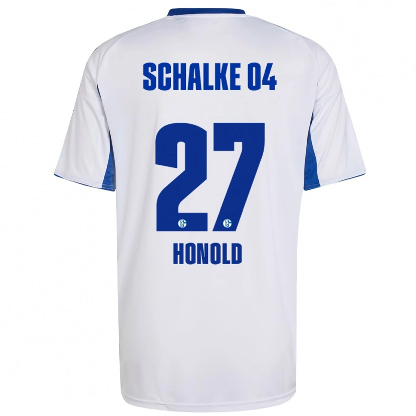 Danxen Dames Alina Honold #27 Wit Blauw Uitshirt Uittenue 2025/26 T-Shirt
