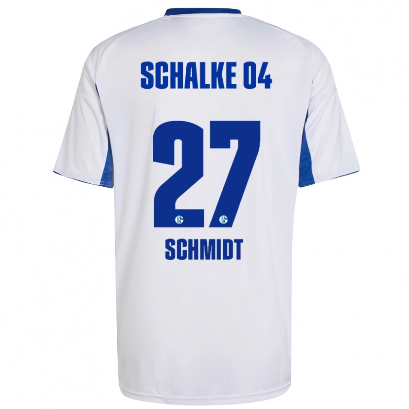 Danxen Dames Tim Schmidt #27 Wit Blauw Uitshirt Uittenue 2025/26 T-Shirt