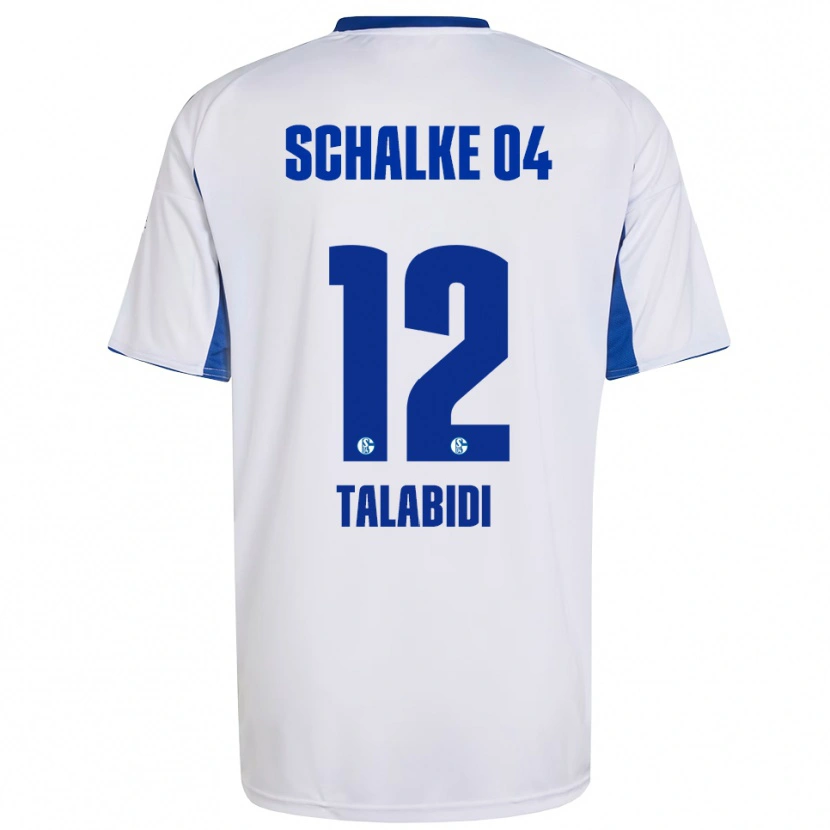 Danxen Dames Malik Talabidi #12 Wit Blauw Uitshirt Uittenue 2025/26 T-Shirt
