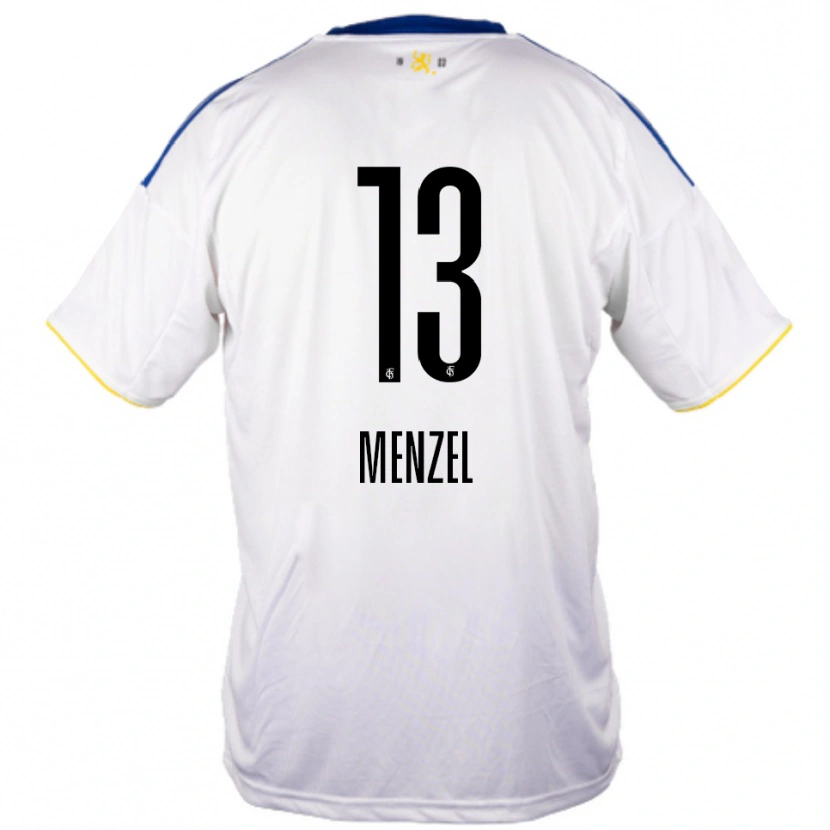 Danxen Dames Phillip Menzel #13 Wit Blauw Geel Uitshirt Uittenue 2025/26 T-Shirt