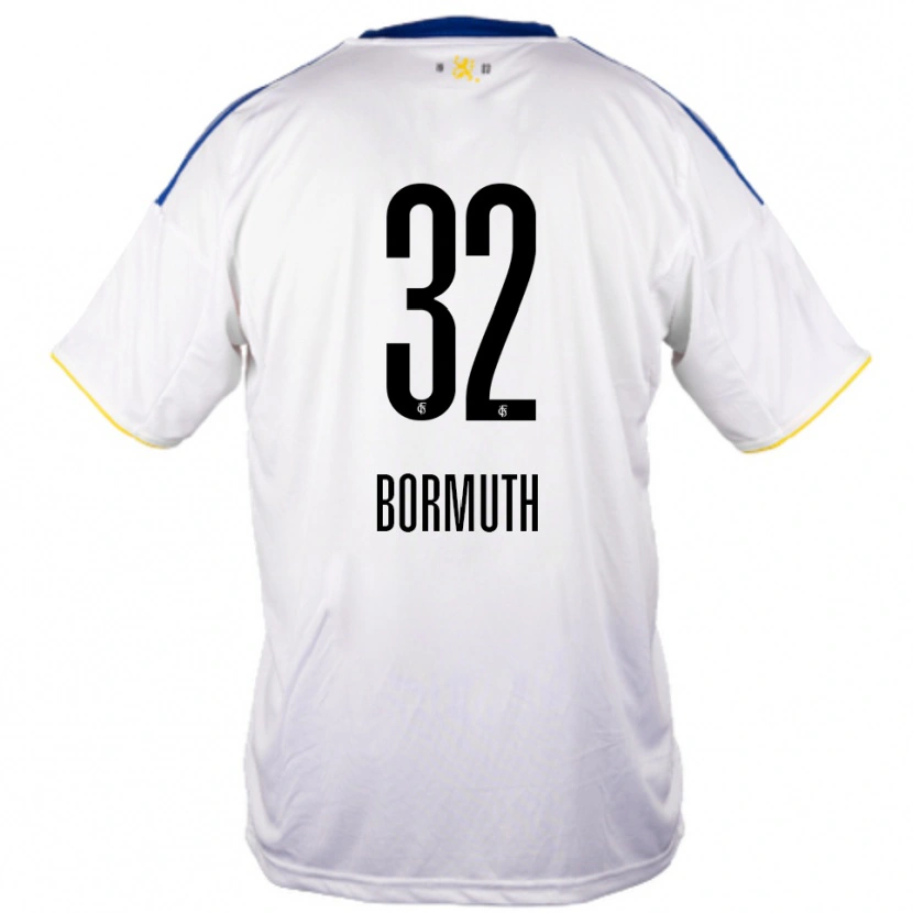 Danxen Dames Robin Bormuth #32 Wit Blauw Geel Uitshirt Uittenue 2025/26 T-Shirt