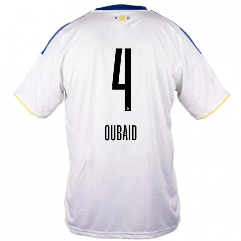 Danxen Dames Obeida Oubaid #4 Wit Blauw Geel Uitshirt Uittenue 2025/26 T-Shirt