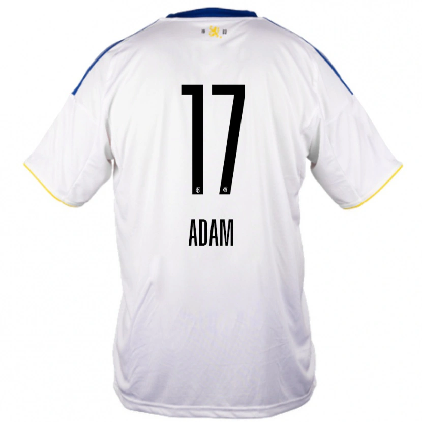 Danxen Dames Maximilian Adam #17 Wit Blauw Geel Uitshirt Uittenue 2025/26 T-Shirt