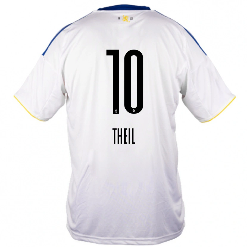 Danxen Dames Larissa Theil #10 Wit Blauw Geel Uitshirt Uittenue 2025/26 T-Shirt