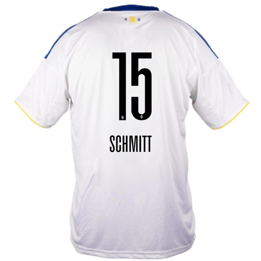 Danxen Dames Madita Schmitt #15 Wit Blauw Geel Uitshirt Uittenue 2025/26 T-Shirt