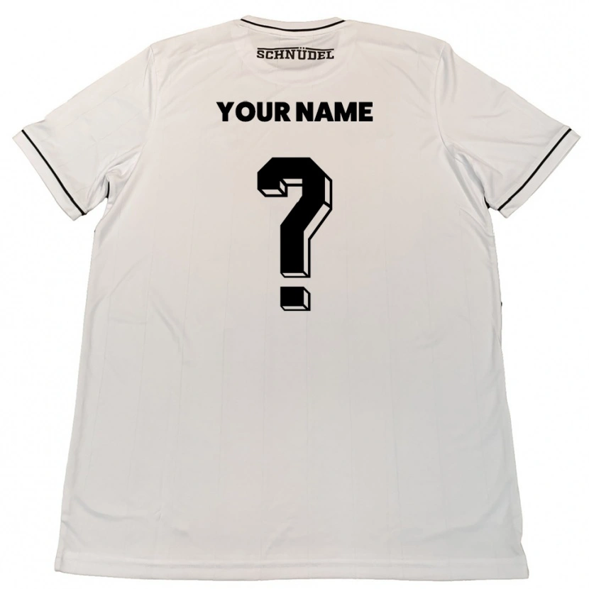 Danxen Dames Uw Naam #0 Wit Zwart Uitshirt Uittenue 2025/26 T-Shirt