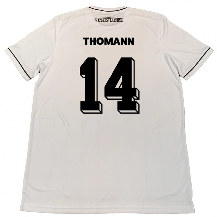 Danxen Dames Martin Thomann #14 Wit Zwart Uitshirt Uittenue 2025/26 T-Shirt