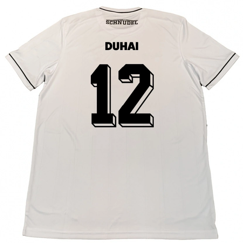 Danxen Dames Konstantin Duhai #12 Wit Zwart Uitshirt Uittenue 2025/26 T-Shirt