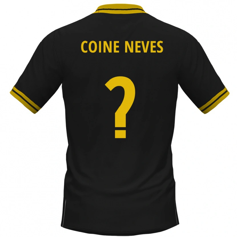 Danxen Dames Arthur Coine Neves #0 Zwart Geel Uitshirt Uittenue 2025/26 T-Shirt