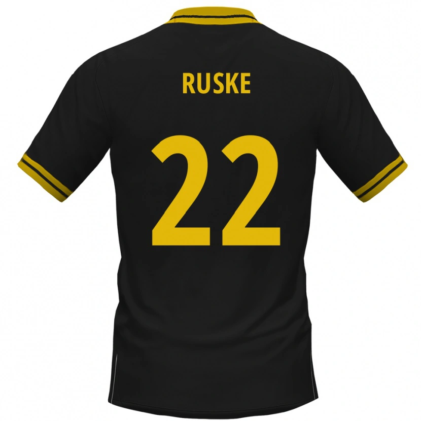 Danxen Dames Neo Ruske #22 Zwart Geel Uitshirt Uittenue 2025/26 T-Shirt