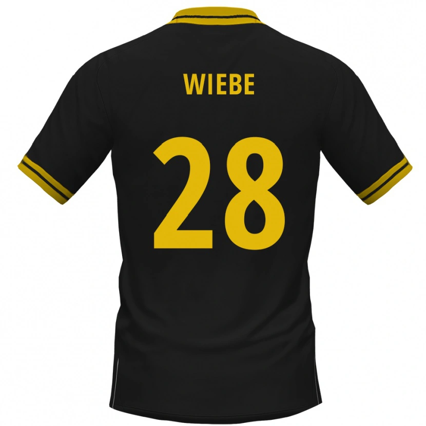 Danxen Dames Danilo Wiebe #28 Zwart Geel Uitshirt Uittenue 2025/26 T-Shirt