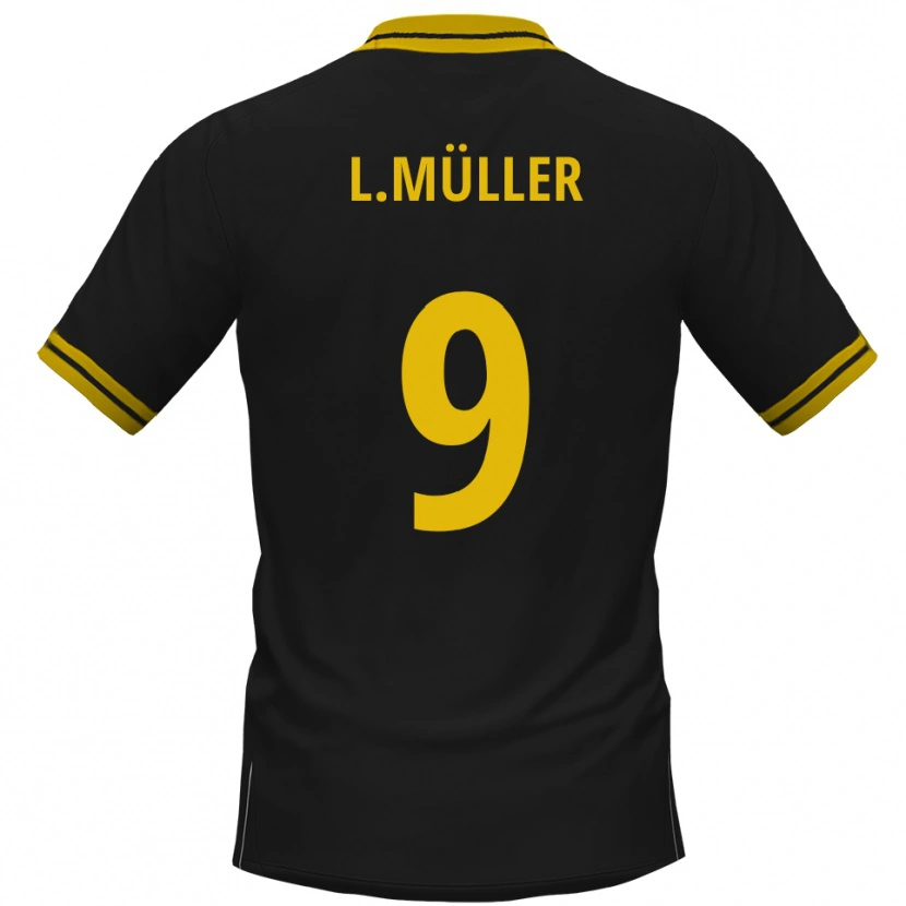 Danxen Dames Levyn Müller #9 Zwart Geel Uitshirt Uittenue 2025/26 T-Shirt