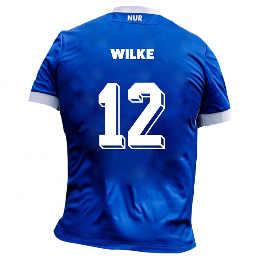Danxen Dames Malte Wilke #12 Blauw Wit Uitshirt Uittenue 2025/26 T-Shirt