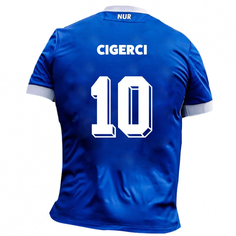 Danxen Dames Tolcay Cigerci #10 Blauw Wit Uitshirt Uittenue 2025/26 T-Shirt