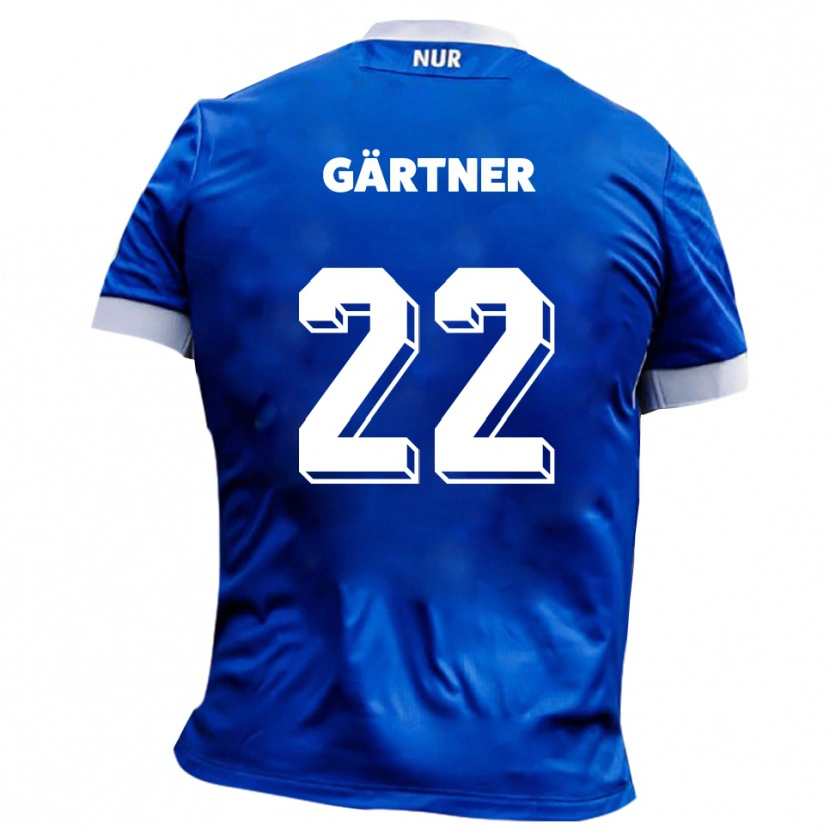 Danxen Dames Justin Gärtner #22 Blauw Wit Uitshirt Uittenue 2025/26 T-Shirt