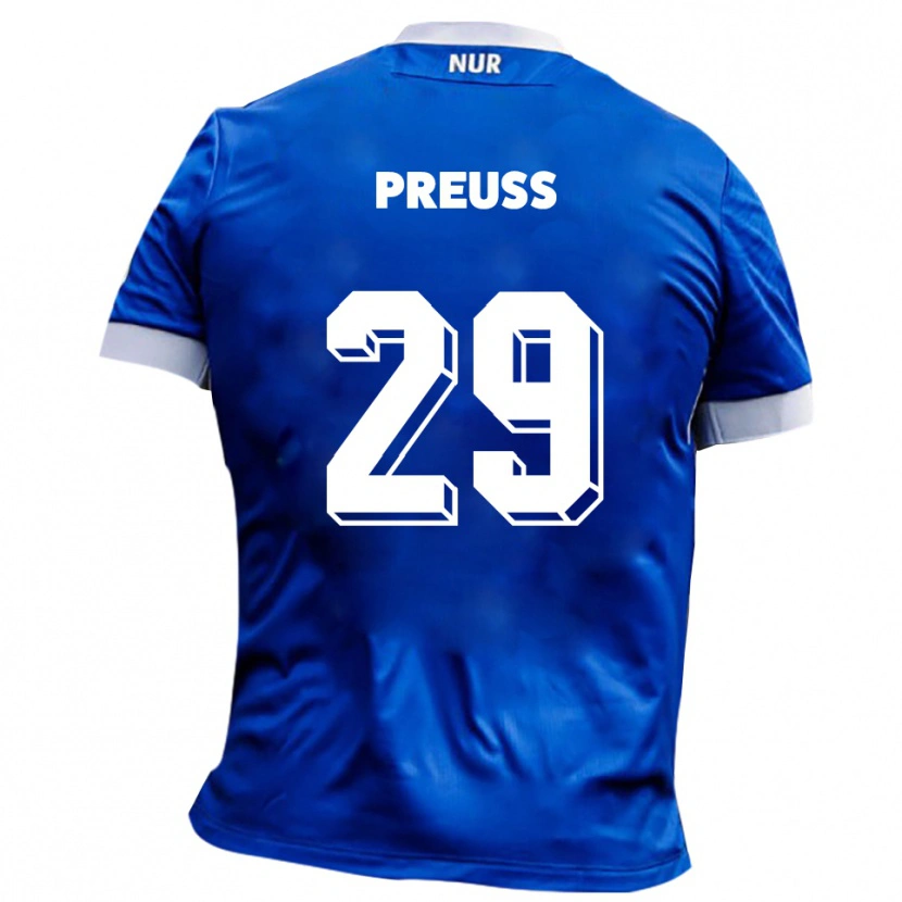 Danxen Dames Marlon Preuß #29 Blauw Wit Uitshirt Uittenue 2025/26 T-Shirt