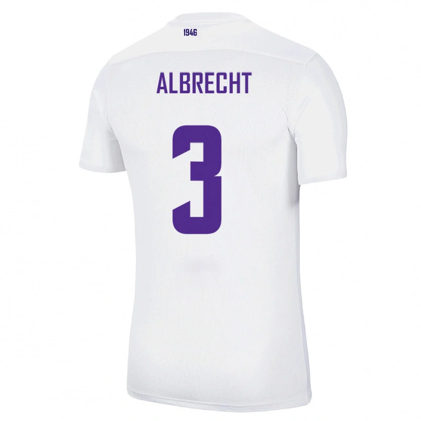 Danxen Dames Ben Albrecht #3 Wit Groen Uitshirt Uittenue 2025/26 T-Shirt