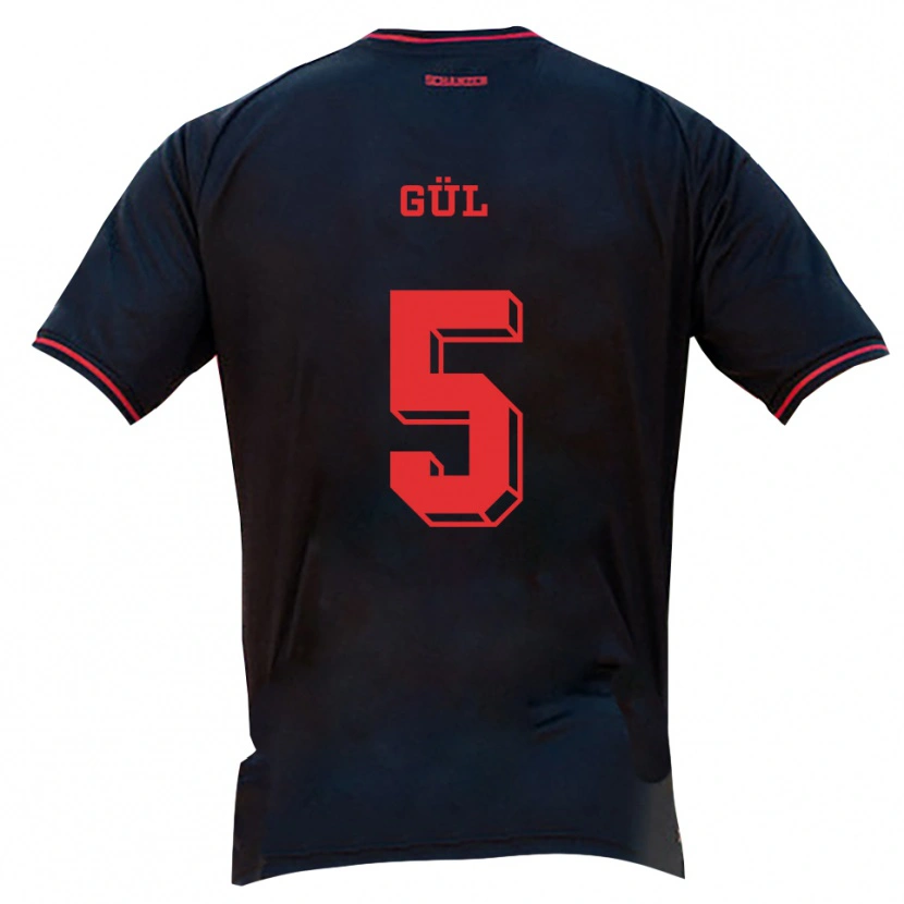 Danxen Dames Emre Gül #5 Zwart Rood Wit Uitshirt Uittenue 2025/26 T-Shirt