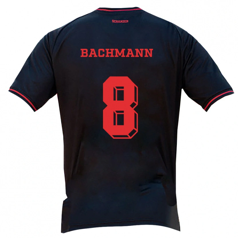 Danxen Dames Patrick Bachmann #8 Zwart Rood Wit Uitshirt Uittenue 2025/26 T-Shirt