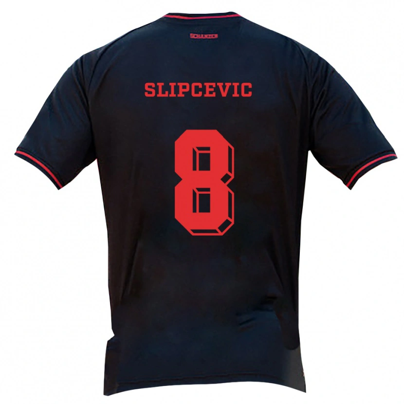 Danxen Dames Ivana Slipcevic #8 Zwart Rood Wit Uitshirt Uittenue 2025/26 T-Shirt