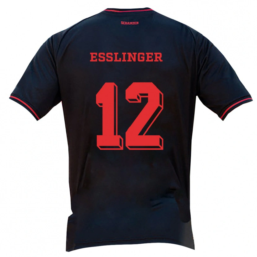 Danxen Dames Rafael Eßlinger #12 Zwart Rood Wit Uitshirt Uittenue 2025/26 T-Shirt