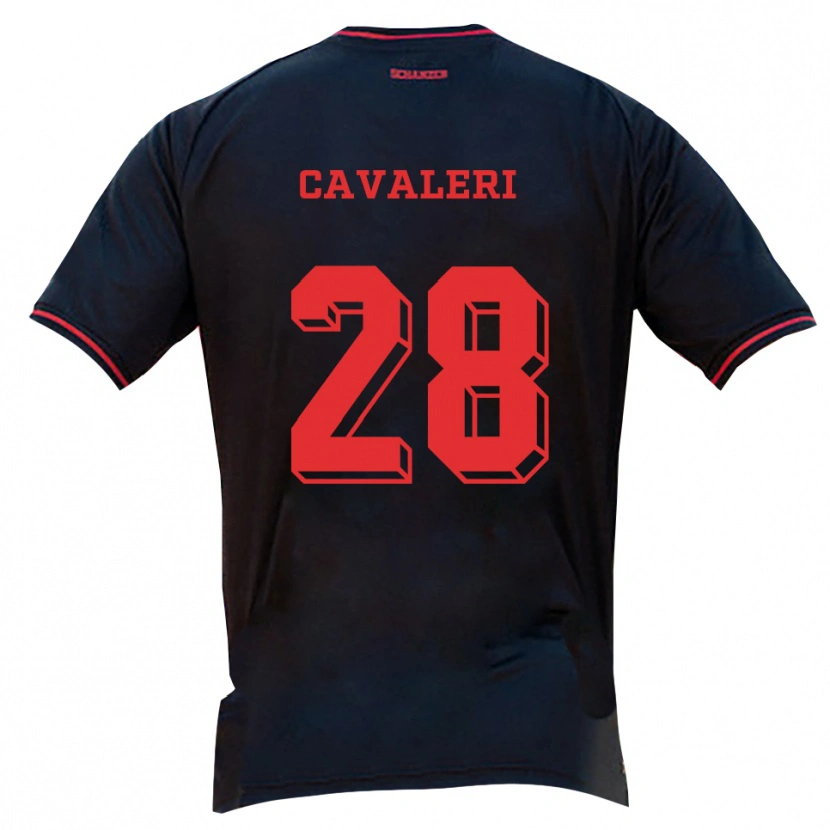 Danxen Dames Salvatore Cavaleri #28 Zwart Rood Wit Uitshirt Uittenue 2025/26 T-Shirt