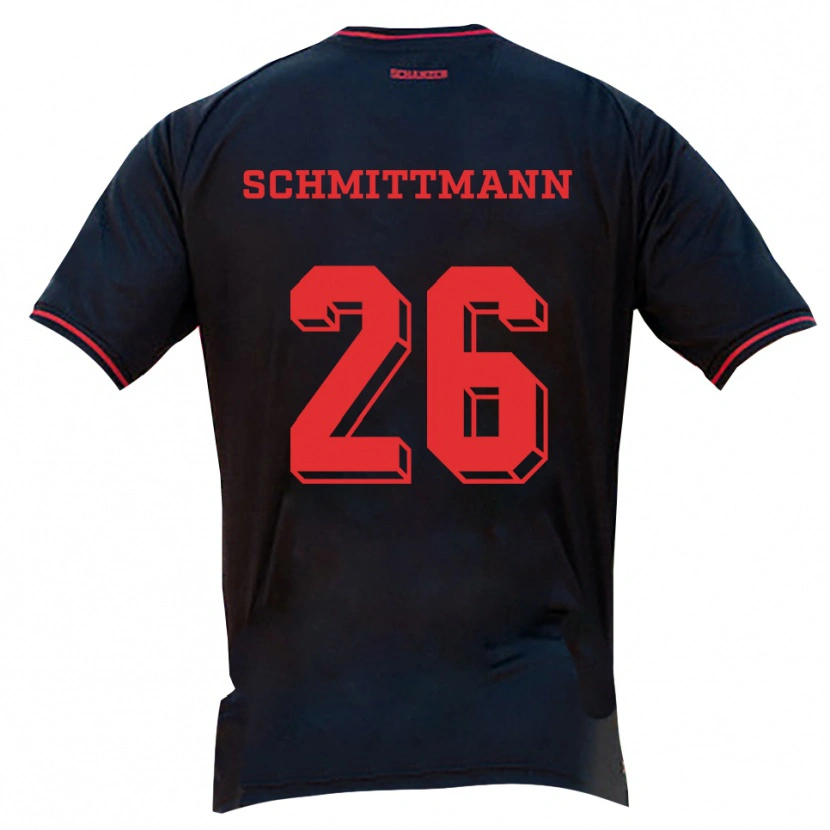 Danxen Dames Katharina Schmittmann #26 Zwart Rood Wit Uitshirt Uittenue 2025/26 T-Shirt
